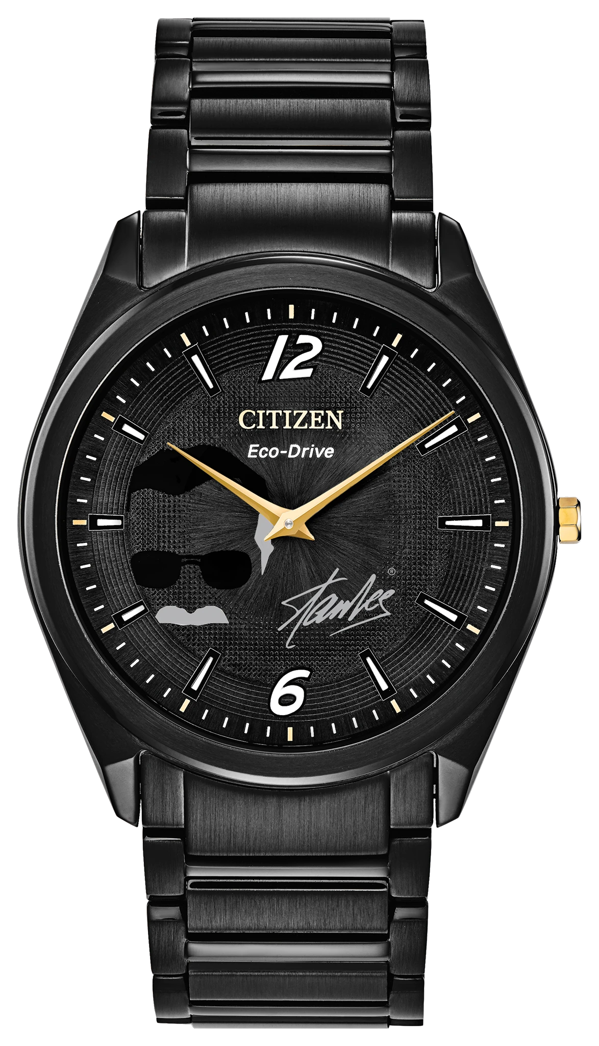Stan Lee Black Dial Stainless Steel Bracelet AR3077-56W | CITIZEN
